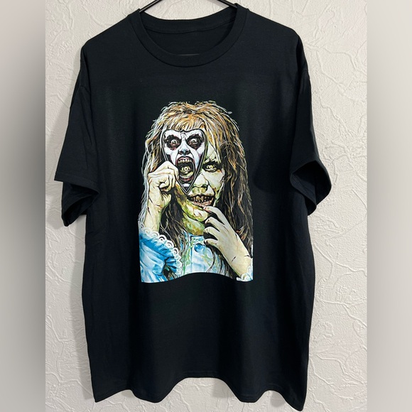 Insane Horror Exorcist Big Print Shirt - Picture 1 of 2